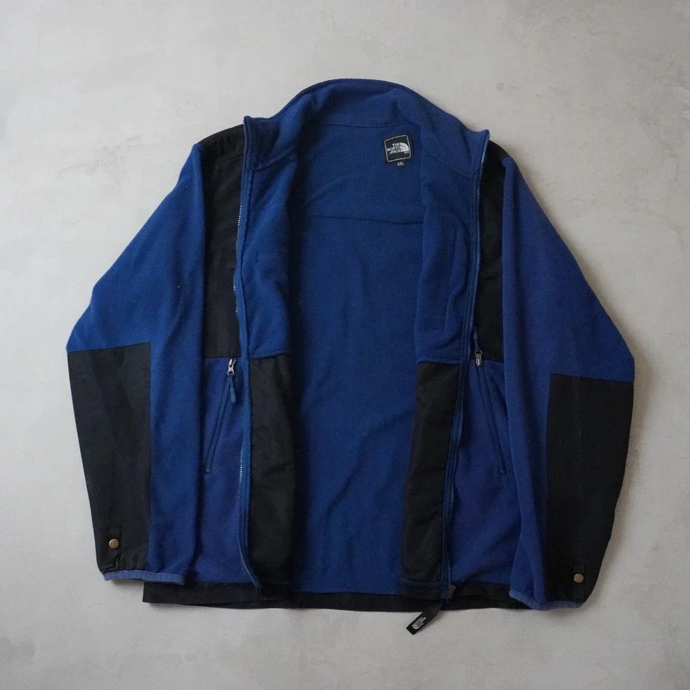 The North Face Denali Fleece Jacket XXL Mens Blue Black Full Zip 800